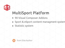 MSP – MultiSport & eSport WordPress plugin with 90 Visual Composer addons