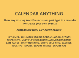 Calendar Anything | Show any existing WordPress custom post type in a calendar
