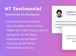 HT Testimonial For Elementor