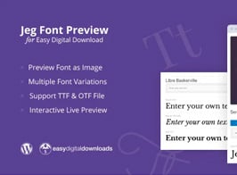 Jeg Font Preview – Easy Digital Downloads Extension WordPress Plugin