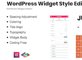 WordPress Widget Style Editor Elementor Addon