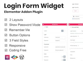 Login Form Widget Elementor Addon Plugin