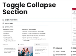 Toggle Collapse Section Elementor Addon