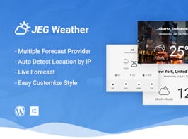 Jeg Weather Forecast WordPress Plugin – Add Ons for Elementor and WPBakery Page Builder