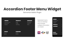 Accordion Footer Menu Widget For Elementor
