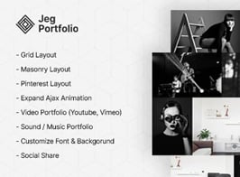 Jeg Portfolio – Responsive Portfolio & Gallery Plugin For WordPress