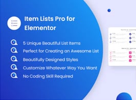 Item Lists Pro for Elementor