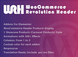WooCommerce Revolution Header for Elementor WordPress Plugin