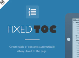 Tocer – table of contents maker WordPress plugin (formerly Fixed Toc)