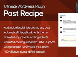 Ultimate Post Recipe – Responsive WordPress Posts Cooking Recipes plugin