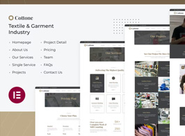 Cottone | Textile & Garment Industry Elementor Template Kit