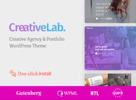 Creative Lab – Studio Portfolio & Design Agency WordPress Theme