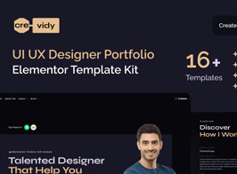Crevidy – UI UX Designer Portfolio Elementor Template Kit