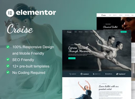Croise – Ballet & Dance School Elementor Pro Template Kit