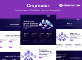 Cryptodax – Cryptocurrency & Blockchain Elementor Template Kit