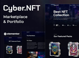 Cyber.NFT Marketplace & Portfolio Elementor Template Kit