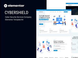 Cybershield – Cyber Security Services Company Elementor Template Kit