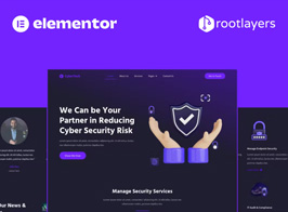 Cybertech – Cyber Security Elementor Pro Full Site Template Kit