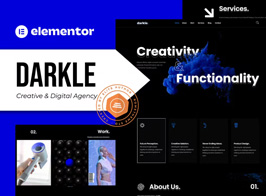 Darkle – Creative & Digital Agency Elementor Template Kit