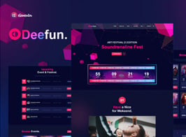 DeeFun – Festival & Event Organizer Elementor Template Kit