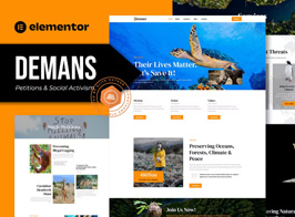 Demans – Petitions & Social Activism Elementor Pro Template Kit