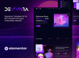 Devvata – NFT Portfolio Elementor Template Kit