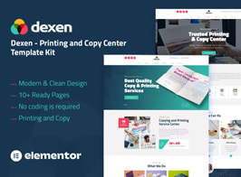 Dexen – Printing & Copy Center Elementor Template Kit