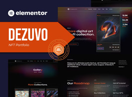 Dezuvo – NFT Portfolio Elementor Template Kit