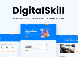 DigitalSkill – E-course & Online Tutorials Elementor Pro Template Kit