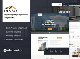 Dinso – Single Property & Apartment Elementor Template Kit