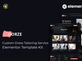 Dorze – Custom Dress Tailoring Service Elementor Pro Template Kit