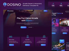Dosino – Arcade Games & Attractions Elementor Template Kit