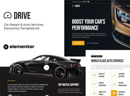 Drive – Car Repair & Auto Service Elementor Template Kit