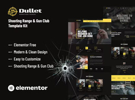 Dullet – Shooting Range & Gun Club Elementor Template Kit