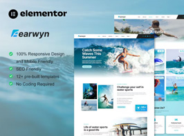 Earwyn – Water Sports & Surfing Elementor Pro Template Kit