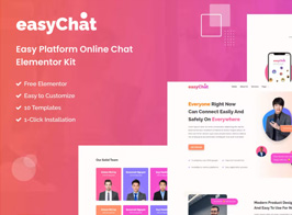EasyChat – Online App Startup Elementor Template Kit