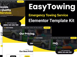 EasyTowing – Emergency Towing Service Elementor Template Kit