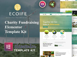 Ecoife – Charity Fundraising Elementor Template Kit