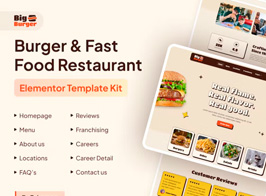 BigBurger – Burger & Fast Food Restaurant Elementor Template Kit