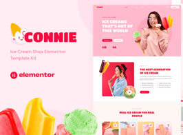Connie – Ice Cream Shop Template Kit