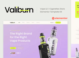 Valiburn – E-cigarette and E-cigarette Shop Template Kit