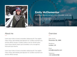 Elementorism Emily – Resume Landing Page