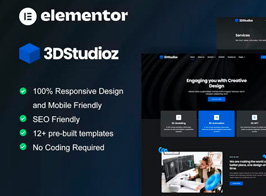 3dstudioz – 3D Design & Animation Studio Elementor Template Kit