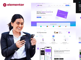 Abang – Digital Bank & Financial Investment Elementor Template Kit