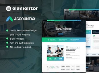 Accountax – Accounting Tax Firm Elementor Template Kit