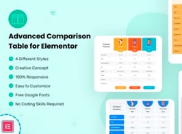 Advanced Comparison Table for Elementor