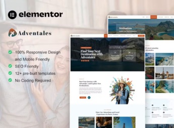 Adventales – Modern Travel Blogs Elementor Template Kit