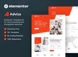 Adviza – Immigration & Visa Consulting Elementor Template Kit