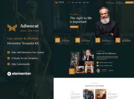 Adwocat – Law, Lawyer & Attorney Elementor Template Kit