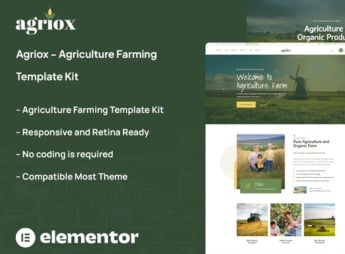 Agriox – Agriculture Farming Elementor Template Kit